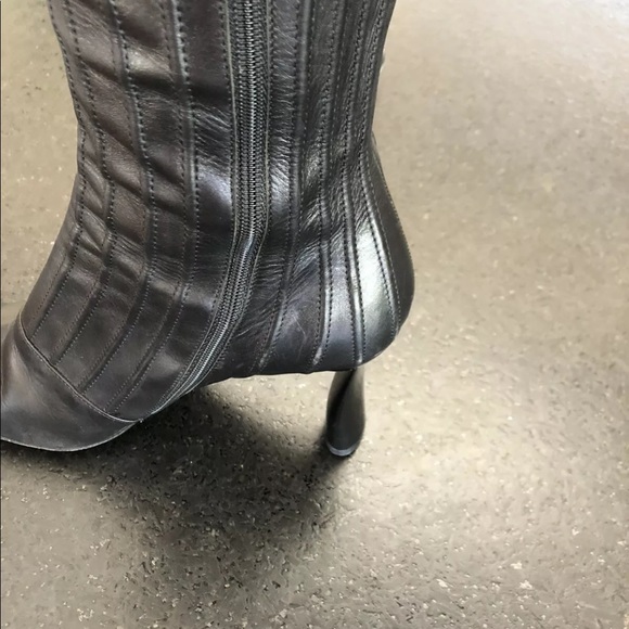 Vero Cuoio black leather tall boots - Picture 4 of 9